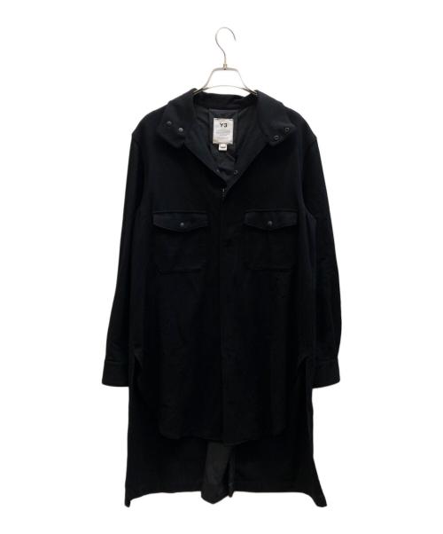 Y-3（ワイスリー）Y-3 (ワイスリー) クラシック ウール ネルシャツ ブラック サイズ:XSの古着・服飾アイテム