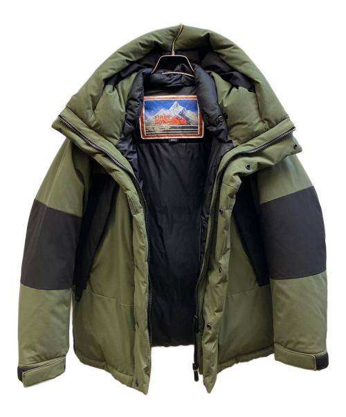 FIRST DOWN（ファーストダウン）FIRST DOWN (ファーストダウン) ダウンジャケット ブラック×グリーン サイズ:Sの古着・服飾アイテム