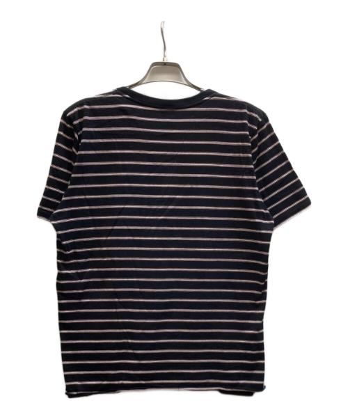 Saint Laurent Paris（サンローランパリ）Saint Laurent Paris (サンローランパリ) ボーダーTシャツ/562262 ピンク×ブラック サイズ:Mの古着・服飾アイテム