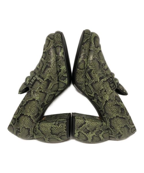 CLARKS（クラークス）CLARKS (クラークス) Martine rose (マーティン・ローズ) ローファー ブラック×グリーン サイズ:UK5の古着・服飾アイテム