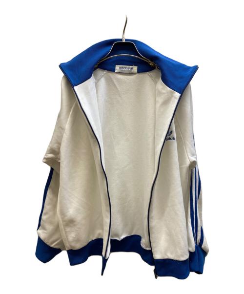 adidas（アディダス）adidas (アディダス) 80's トラックジャケット ホワイト×ブルー サイズ:記載なしの古着・服飾アイテム