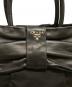 PRADA (プラダ) ノワール リボンハンドバッグ ブラック：30000円