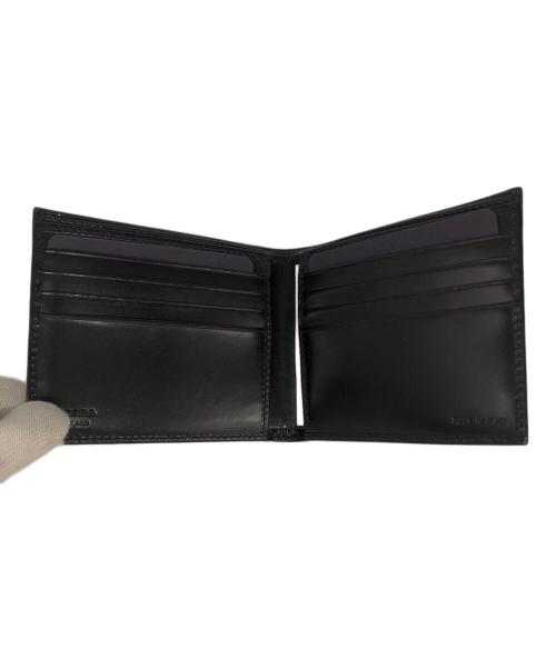 PRADA（プラダ）PRADA (プラダ) サフィアーノレザー 二つ折り 財布 ウォレット ブラックの古着・服飾アイテム