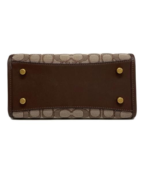 COACH（コーチ）COACH (コーチ) フィールト トート 22シグネチャー ジャカード ブラウンの古着・服飾アイテム