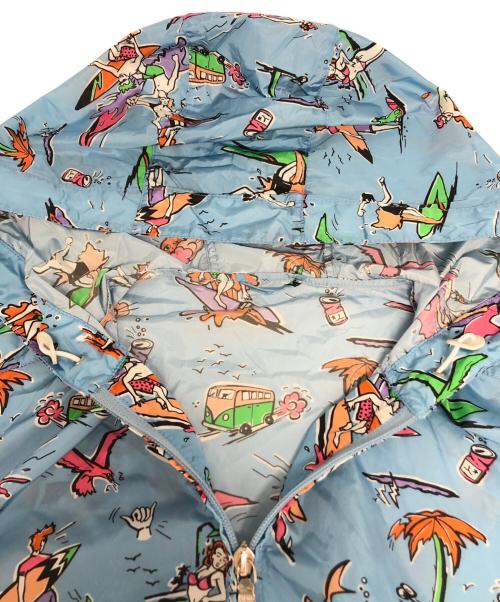 PRADA（プラダ）PRADA (プラダ) 総柄ナイロンジャケット ブルー サイズ:Mの古着・服飾アイテム