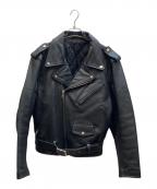 FREEDOMフリーダム）の古着「ダブルライダースジャケット」｜ブラック