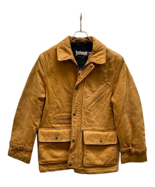 Schott（ショット）Schott (ショット) レザーカーコート ブラウン サイズ:36の古着・服飾アイテム