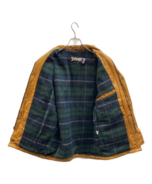 Schott（ショット）Schott (ショット) レザーカーコート ブラウン サイズ:36の古着・服飾アイテム