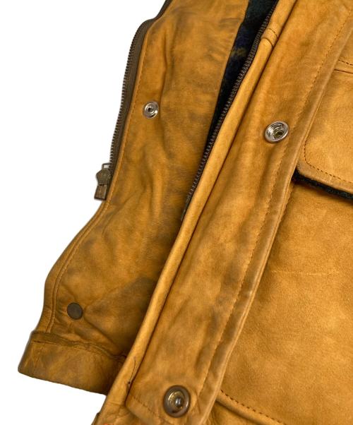 Schott（ショット）Schott (ショット) レザーカーコート ブラウン サイズ:36の古着・服飾アイテム