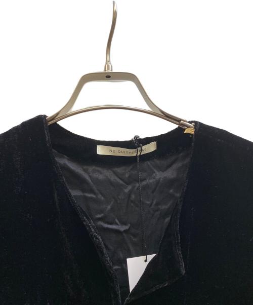 NE QUITTES PAS（ヌキテパ）NE QUITTES PAS (ヌキテパ) ベルベットワンピース ブラック サイズ:- 未使用品の古着・服飾アイテム