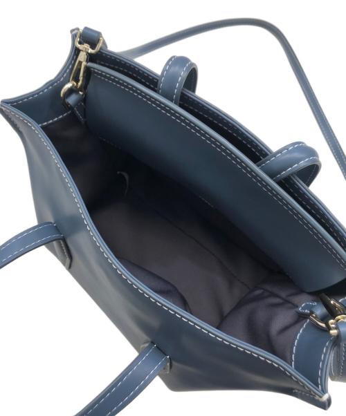 tov（トーヴ）TOV (トーヴ) レザーショルダーバッグ ブルーの古着・服飾アイテム