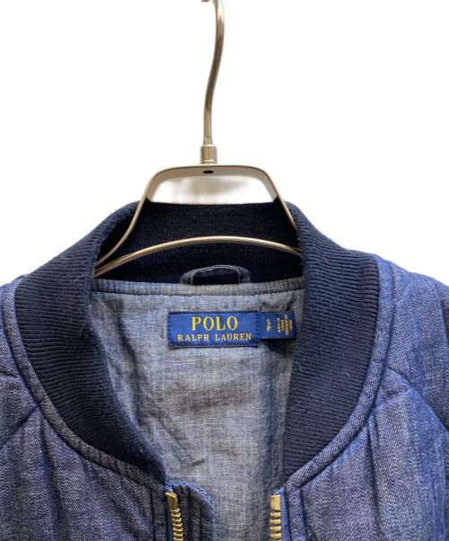 POLO RALPH LAUREN（ポロ・ラルフローレン）POLO RALPH LAUREN (ポロ・ラルフローレン) デニムキルティングジャケット インディゴ サイズ:Sの古着・服飾アイテム