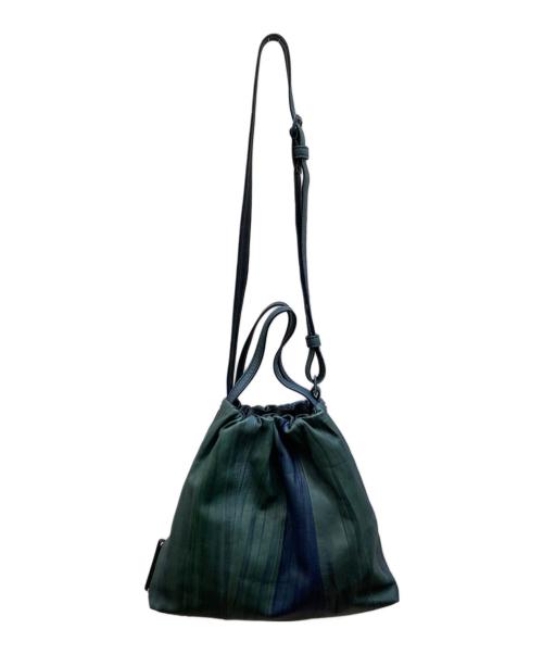 genten（ゲンテン）genten (ゲンテン) ベラヴィスタ2Wayショルダーバッグ グリーン×ネイビーの古着・服飾アイテム