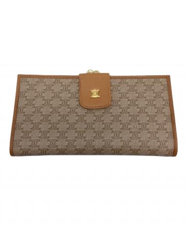 中古・古着通販】CELINE (セリーヌ) マカダム柄がま口長財布/M07
