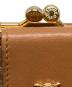 中古・古着 CELINE (セリーヌ) マカダム柄がま口長財布/M07 ベージュ サイズ:₋：7000円