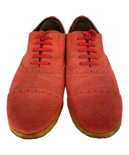 COMME des GARCONS HOMME（コムデギャルソン オム）COMME des GARCONS HOMME (コムデギャルソン オム) スウェードレザーシューズ レッド サイズ:25の古着・服飾アイテム