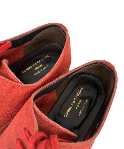COMME des GARCONS HOMME（コムデギャルソン オム）COMME des GARCONS HOMME (コムデギャルソン オム) スウェードレザーシューズ レッド サイズ:25の古着・服飾アイテム