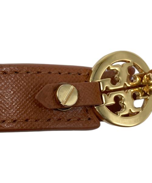 TORY BURCH（トリーバーチ）TORY BURCH (トリーバーチ) レザービッグロゴブレスレット ブラウンの古着・服飾アイテム