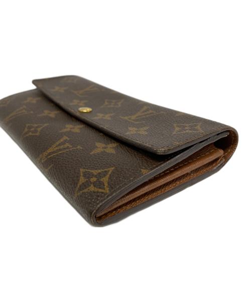 LOUIS VUITTON（ルイ ヴィトン）LOUIS VUITTON (ルイ ヴィトン) モノグラム ポルトフォイユ・サラ 長財布 ブラウンの古着・服飾アイテム