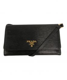 PRADA（プラダ）の古着「ショルダーウォレット」｜ブラック