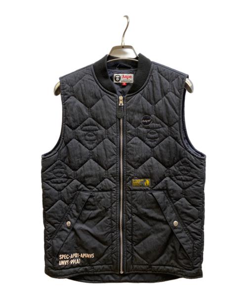 Aape BY A BATHING APE（エーエイプ バイ アベイシングエイプ）AAPE BY A BATHING APE (エーエイプ バイ アベイシングエイプ) 中綿ベスト ブラック サイズ:Mの古着・服飾アイテム