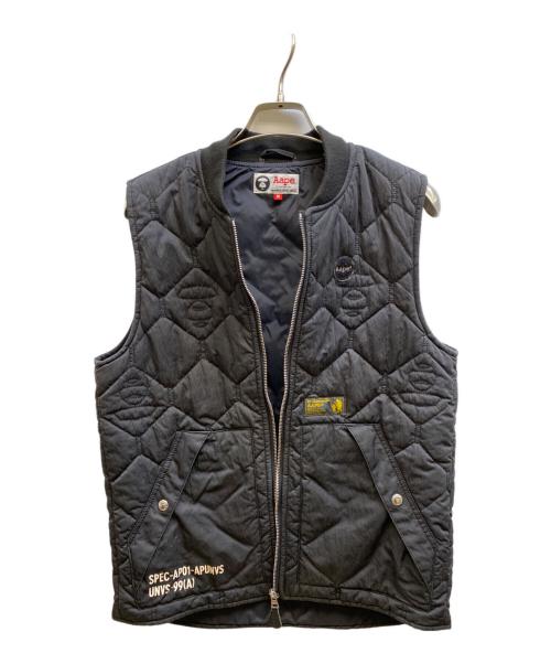 Aape BY A BATHING APE（エーエイプ バイ アベイシングエイプ）AAPE BY A BATHING APE (エーエイプ バイ アベイシングエイプ) 中綿ベスト ブラック サイズ:Mの古着・服飾アイテム