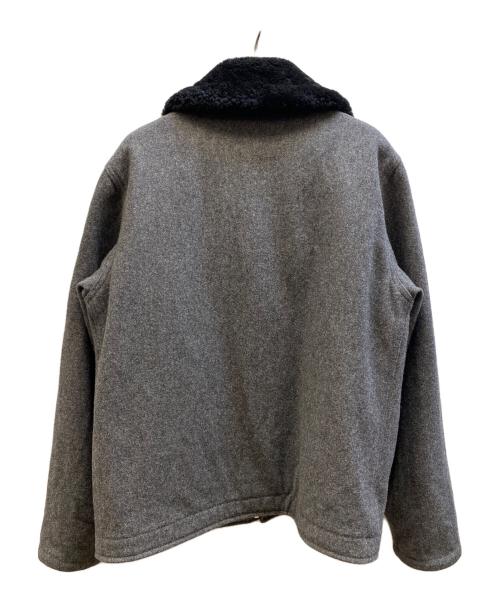 AVIREX（アヴィレックス）AVIREX (アヴィレックス) MELTON N-1 デッキジャケット グレー サイズ:Lの古着・服飾アイテム