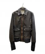 AVIREXアヴィレックス）の古着「レザージャケット」｜ブラウン