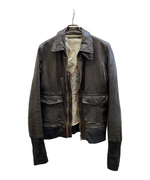 AVIREX（アヴィレックス）AVIREX (アヴィレックス) レザージャケット ブラウン サイズ:48の古着・服飾アイテム