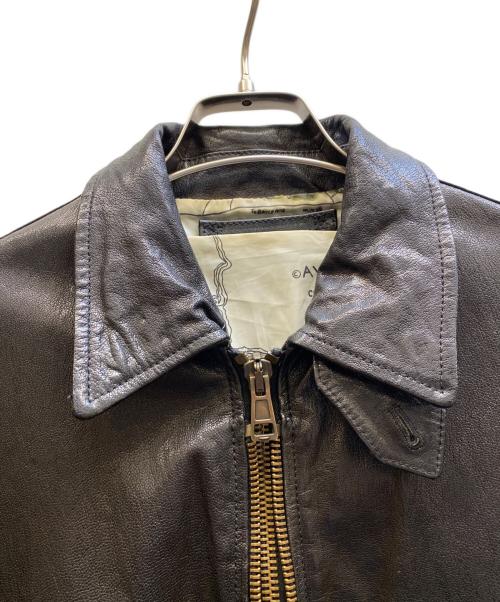 AVIREX（アヴィレックス）AVIREX (アヴィレックス) レザージャケット ブラウン サイズ:48の古着・服飾アイテム