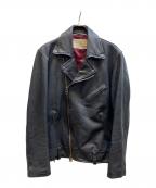 AVIREXアヴィレックス）の古着「ダブルライダースジャケット」｜ブラック