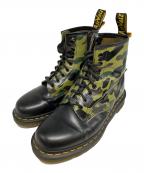 Dr.Martens×A BATHING APEドクターマーチン×ア ベイシング エイプ）の古着「1460 BAPE ZIP 8ホールブーツ」｜ブラック×オリーブ