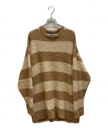 NUMBER (N)INE（ナンバーナイン）の古着「ウール・アルパカボーダーニット」｜ベージュ