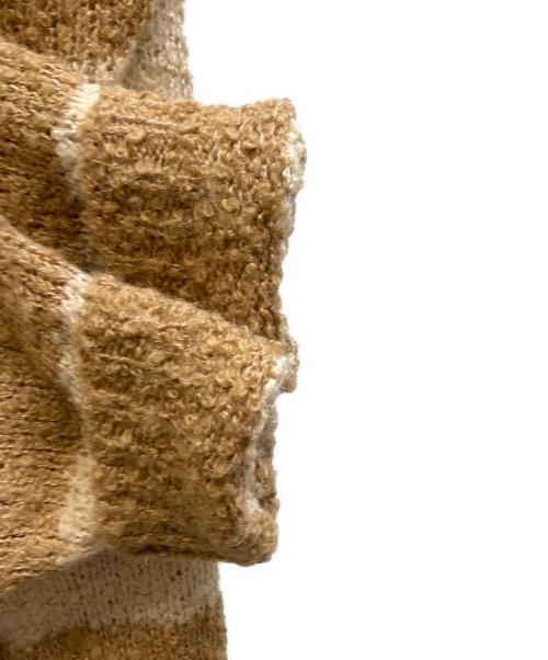 NUMBER (N)INE（ナンバーナイン）NUMBER (N)INE (ナンバーナイン) ウール・アルパカボーダーニット ベージュ サイズ:3の古着・服飾アイテム