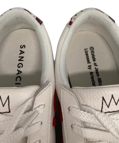 Sangacio（サンガッチョ）SANGACIO (サンガッチョ) JEAN-MICHEL BASQUIAT (ジャン ミシェル バスキア) ローカットスニーカー ホワイト サイズ:27.5㎝の古着・服飾アイテム