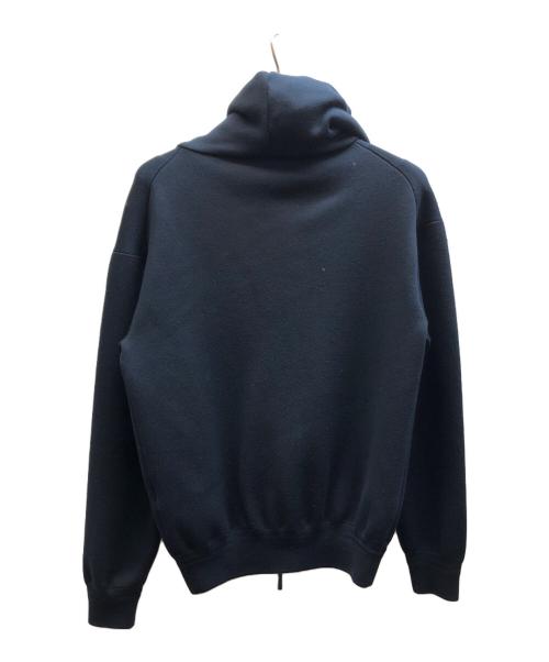 ESTNATION（エストネーション）ESTNATION (エストネーション) シルクフロントジップフーディ ネイビー サイズ:Mの古着・服飾アイテム