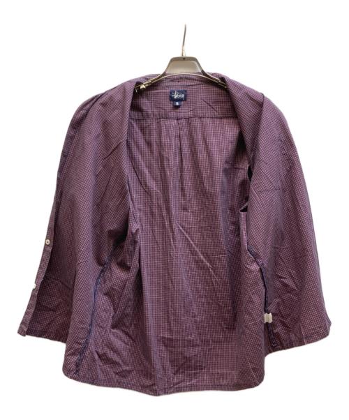 stussy（ステューシー）stussy (ステューシー) 半袖チェックシャツ レッド サイズ:Sの古着・服飾アイテム