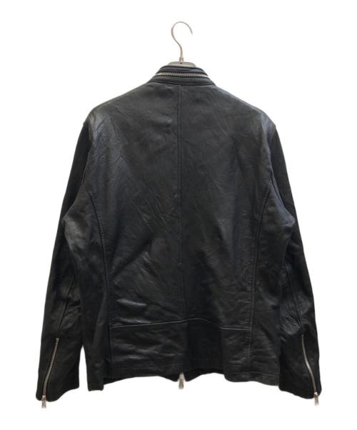 nano・universe（ナノ・ユニバース）nano・universe (ナノ・ユニバース) シングルライダースジャケット ブラック サイズ:XLの古着・服飾アイテム