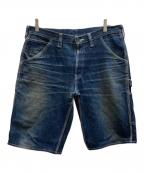 SAMURAI JEANSサムライジーンズ）の古着「デニムペインターショートパンツ」｜インディゴ