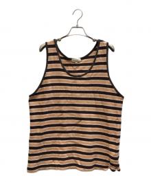 SECOND/LAYER（セカンドレイヤー）の古着「ボーダータンクトップ」｜ブラウン