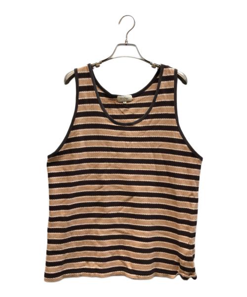 SECOND/LAYER（セカンドレイヤー）SECOND/LAYER (セカンドレイヤー) ボーダータンクトップ ブラウン サイズ:Mの古着・服飾アイテム