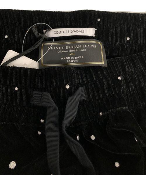 Couture d'adam（クチュールドアダム）COUTURE D'ADAM (クチュールドアダム) ベロアパンツ ブラック サイズ:38 未使用品の古着・服飾アイテム