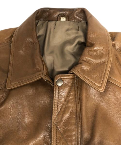 ANGEL LEATHER（エンジェルレザー）ANGEL LEATHER (エンジェルレザー) レザージャケット ブラウン サイズ:Lの古着・服飾アイテム