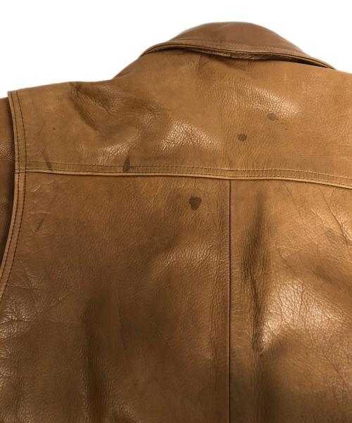 ANGEL LEATHER（エンジェルレザー）ANGEL LEATHER (エンジェルレザー) レザージャケット ブラウン サイズ:Lの古着・服飾アイテム