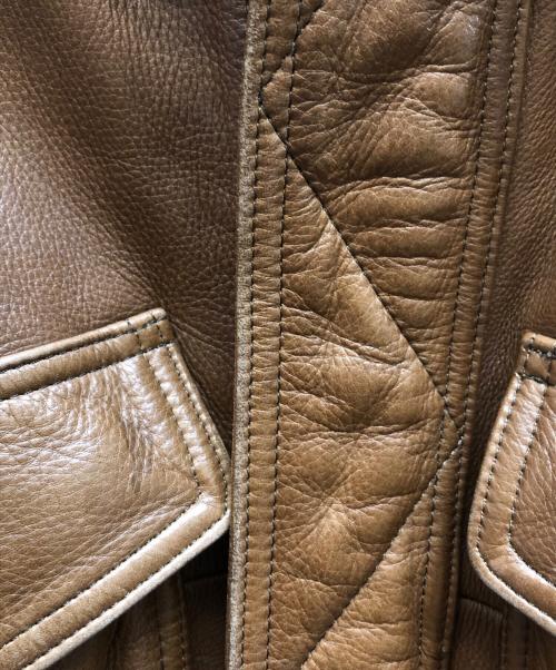 ANGEL LEATHER（エンジェルレザー）ANGEL LEATHER (エンジェルレザー) レザージャケット ブラウン サイズ:Lの古着・服飾アイテム