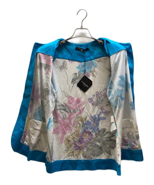 LEONARD（レオナール）LEONARD (レオナール) 半袖総柄シャツ ホワイト×ブルー サイズ:Lの古着・服飾アイテム