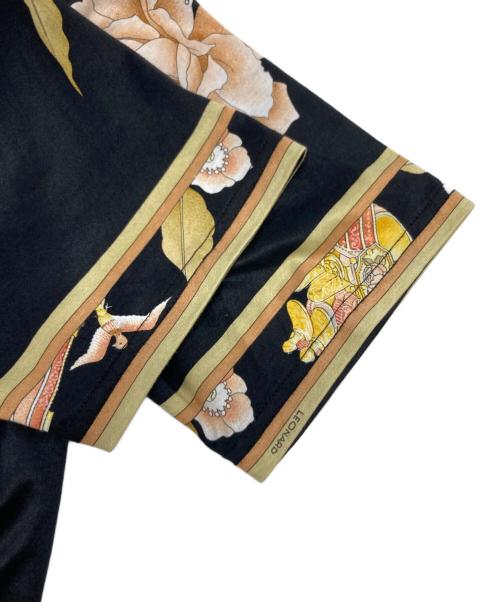LEONARD（レオナール）LEONARD (レオナール) 花柄半袖カットソー ブラック サイズ:Lの古着・服飾アイテム