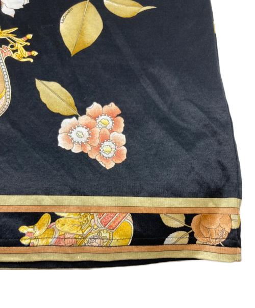 LEONARD（レオナール）LEONARD (レオナール) 花柄半袖カットソー ブラック サイズ:Lの古着・服飾アイテム