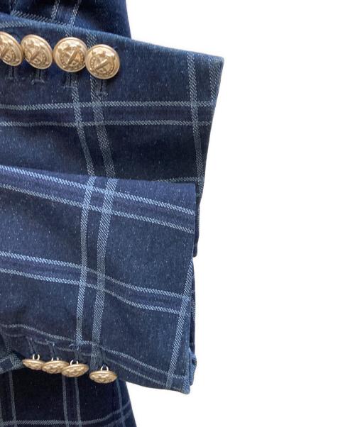 CIRCOLO 1901（チルコロ1901）Circolo 1901 (チルコロ1901) ベスト付チェックテーラードジャケット ネイビー サイズ:44の古着・服飾アイテム