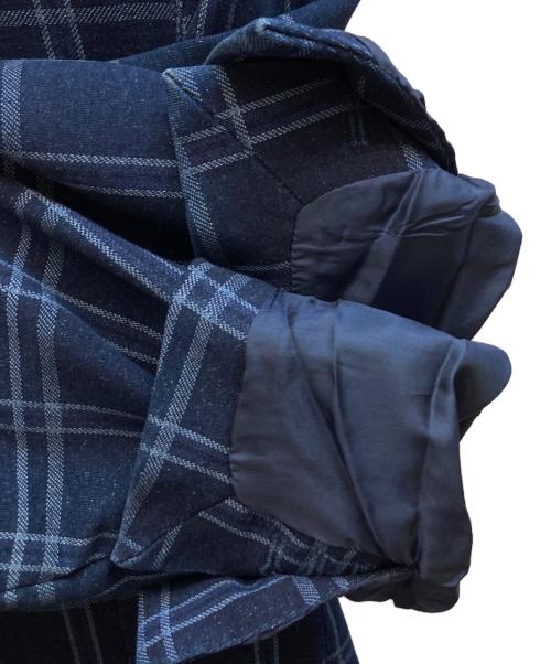 CIRCOLO 1901（チルコロ1901）Circolo 1901 (チルコロ1901) ベスト付チェックテーラードジャケット ネイビー サイズ:44の古着・服飾アイテム